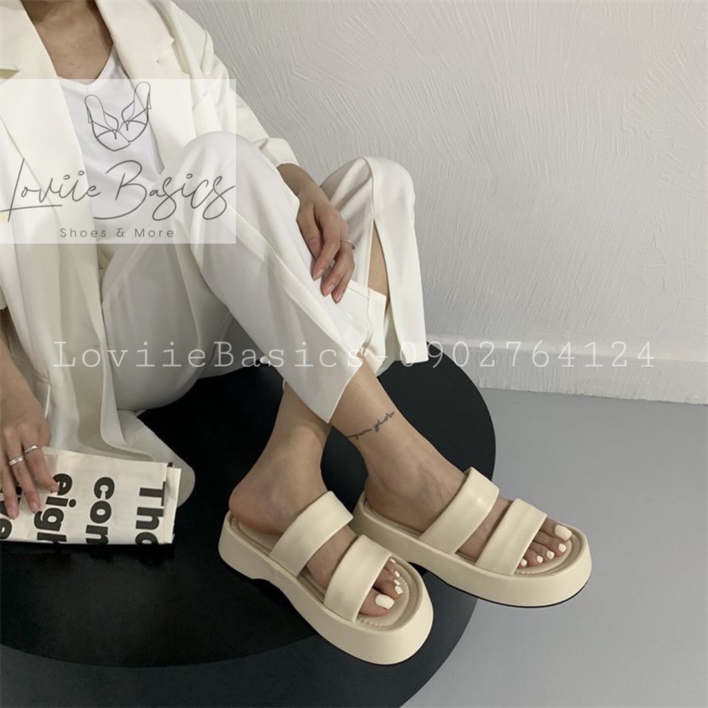 DÉP XUỒNG LOVIIE BASICS - DÉP THỜI TRANG PHONG CÁCH HIỆN ĐẠI HAI QUAI NGANG TRƠN - D220787
