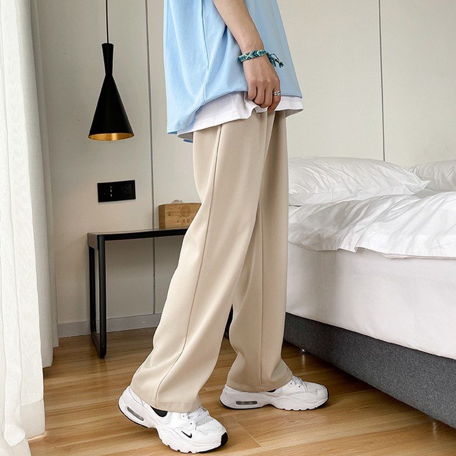 Quần ống rộng vải lụa lạnh thời trang trẻ trung năng động dành cho nam