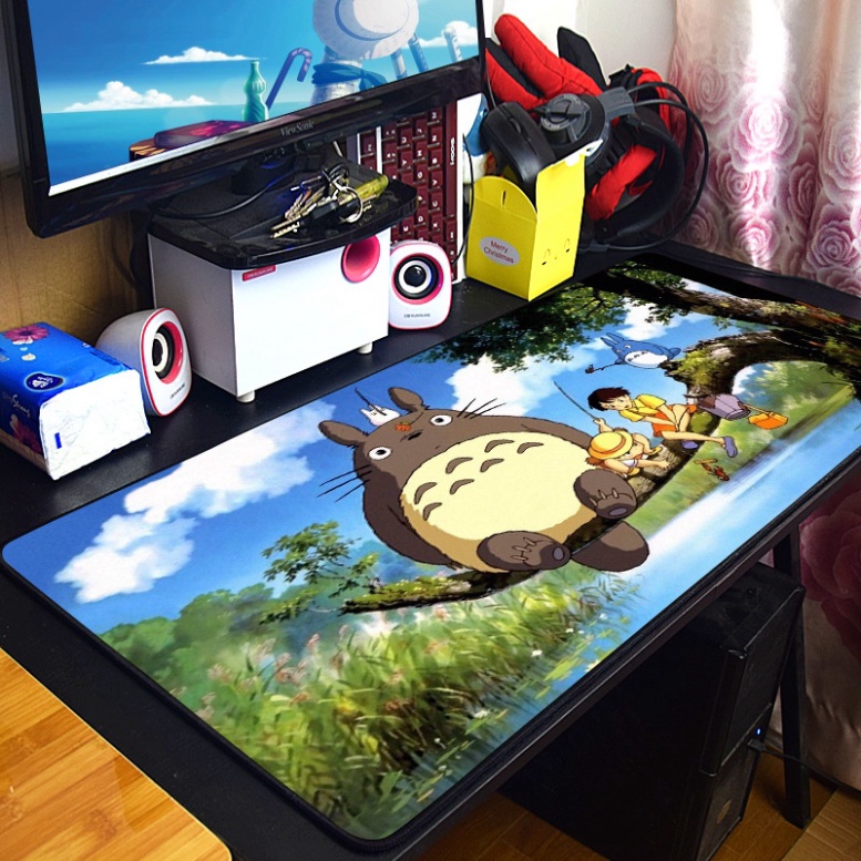 Tấm Lót Chuột Cỡ Lớn MousePad Chuyên Game Di Chuột Mượt Mà Không Thấm Nước Họa Tiết Hoạt Hình Cực Cute