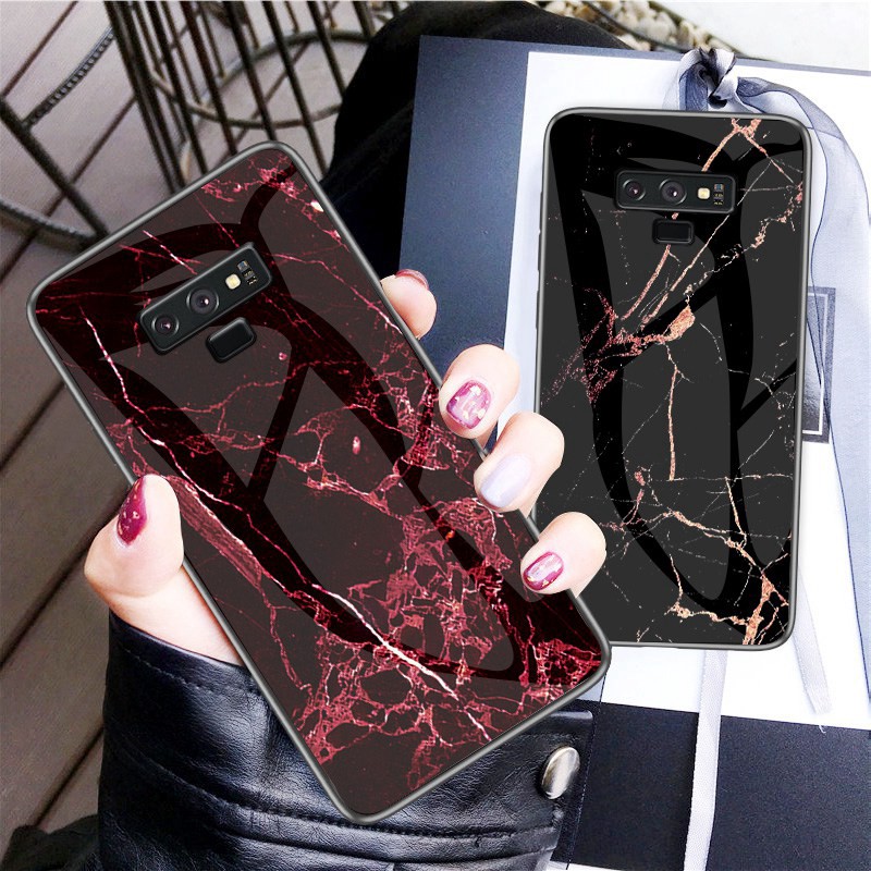 Ốp điện thoại tráng gương vân đá hoa cẩm thạch sang trọng dành cho Samsung Galaxy Note 9 / Note 8