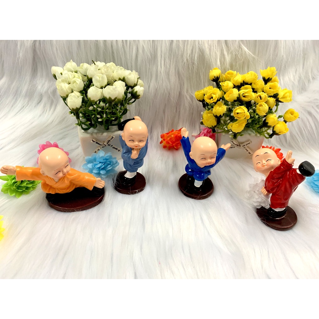 Bộ 4 Tượng Chú tiểu mua võ La Hán Quyền