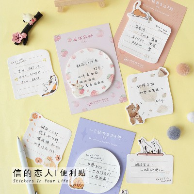 Giấy nhớ khu rừng và các con vật, note ghi chú học sinh