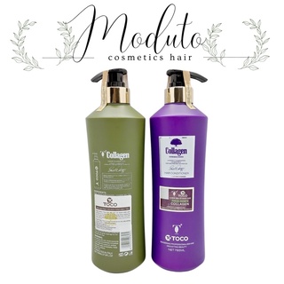 Cặp Gội Xả Phục Hồi Kích Mọc Tóc Toco Collagen 785MLx2