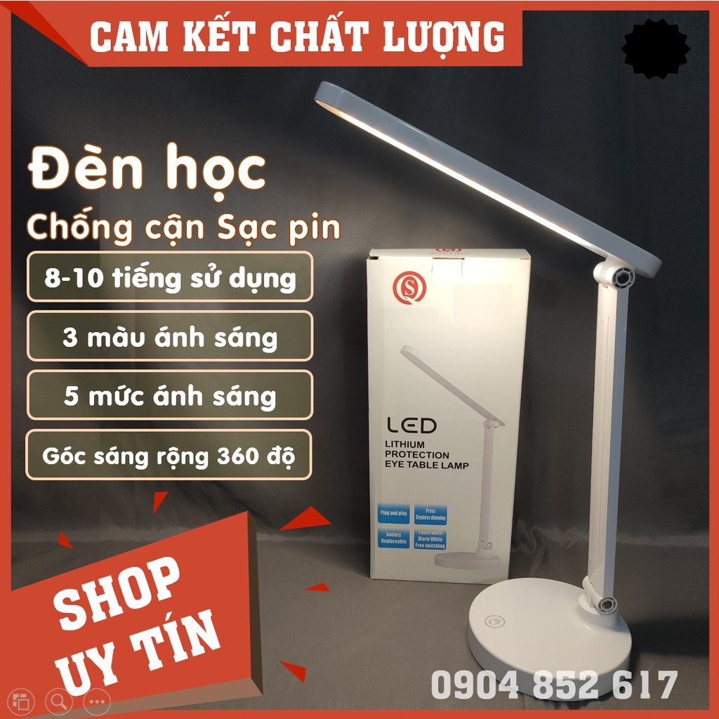 Đèn học tích điện đổi màu, tăng giảm cường độ sáng