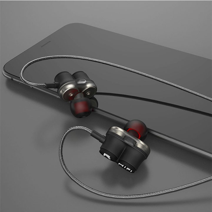 Tai Nghe Hifi Nhét Tai 2 Đường Tiếng Mỗi Bên Tai, Có Tích Hợp Micro Đàm Thoại Goma D3