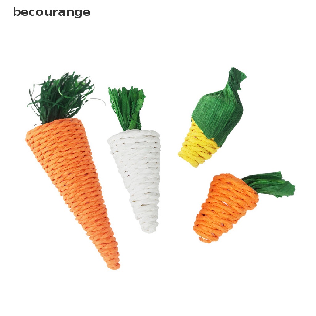 (becourange) Đồ Chơi Gặm Làm Sạch Răng Cà Rốt / Thỏ / Ngọt Ngào