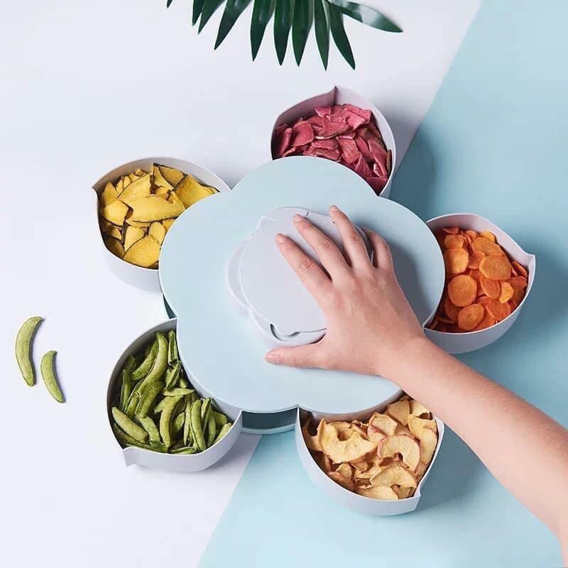 KHAY MỨT LÚA MẠCH -  KHAY ĐỰNG BÁNH KẸO TẾT - HÌNH HOA XOAY MỞ TỰ ĐỘNG - Làm quà tặng nhân diệp tết 2020
