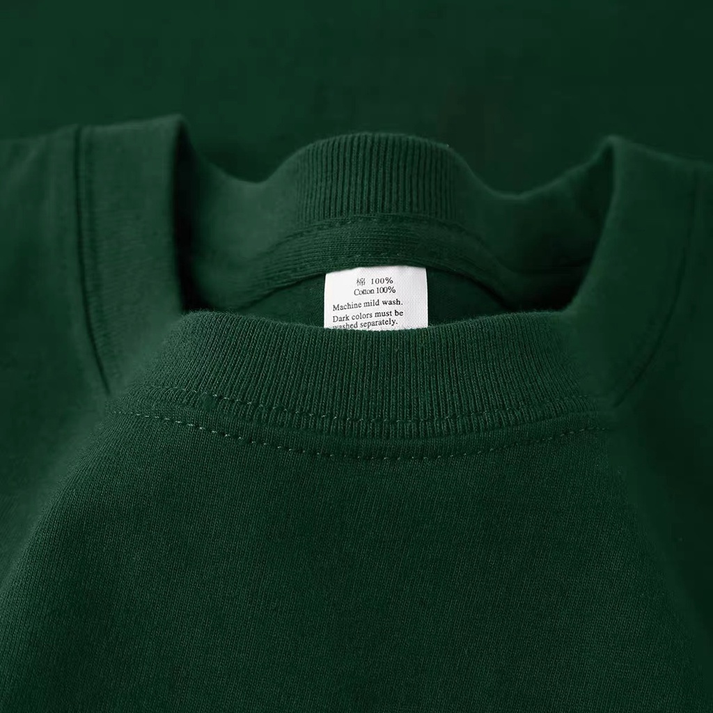 Áo phông trơn form rộng xanh rêu FFSTORE 100% cotton màu hot 2022 size to 40-70kg