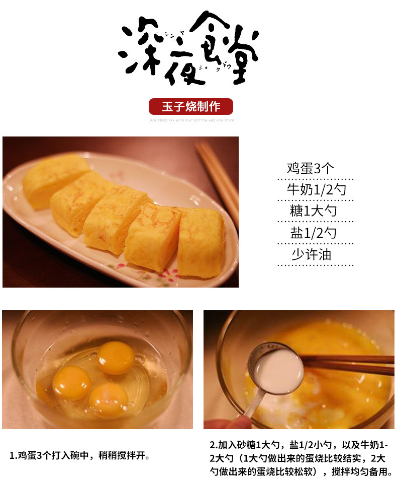 Chảo Chiên Trứng Vuông Mini Bằng Đá Y Tế Chống Dính Phong Cách Nhật Bản