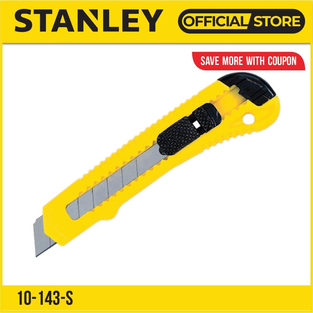 Dao rọc giấy cán nhựa Stanley 10-143-S 18mm