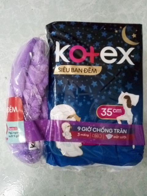 (Tặng 1 băng đô ban đêm)Combo 2 gói băng vệ sinh Kotex Style Siêu Ban Đêm 28cm - 32cm - 35cm.