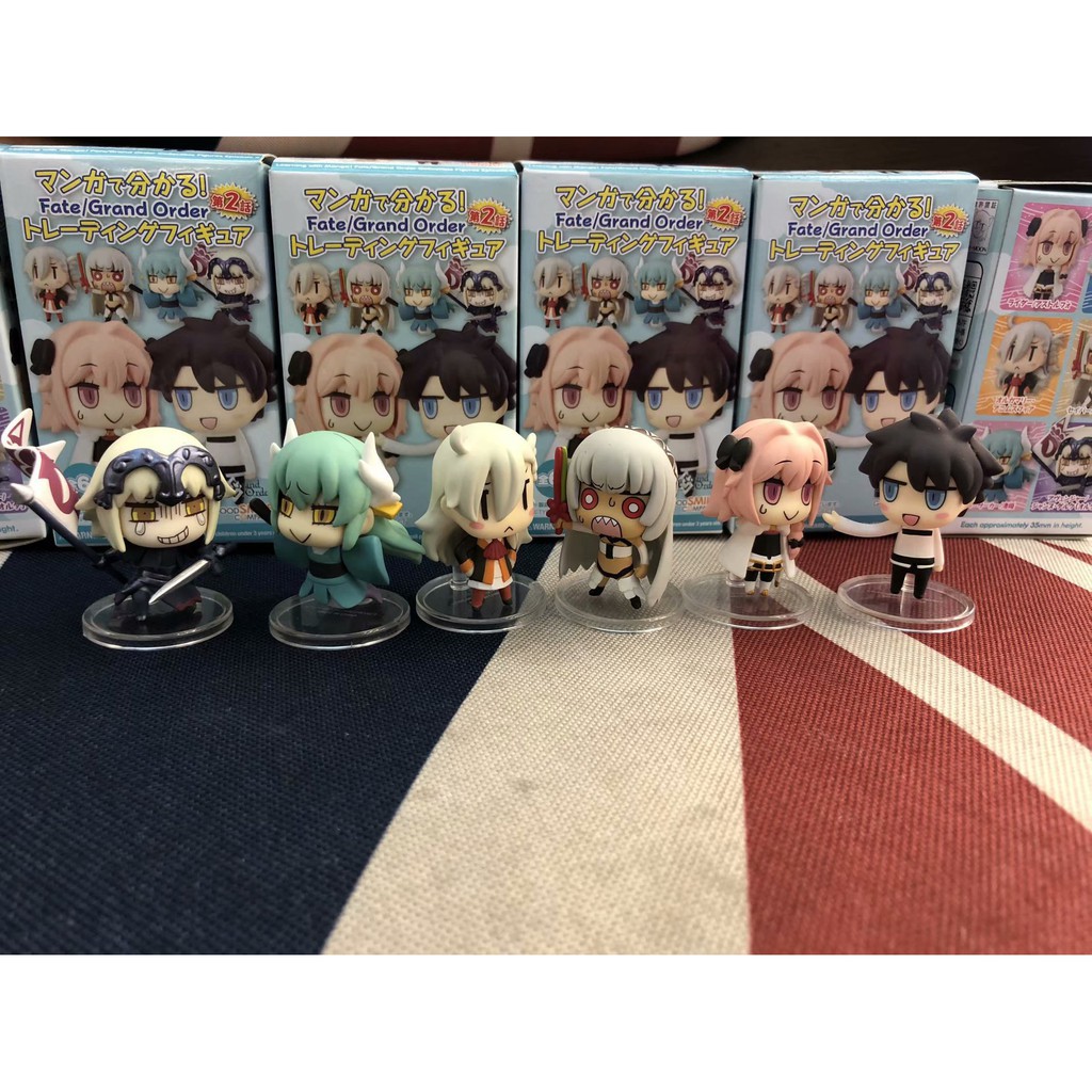 Set 6 tượng mô hình nhân vật anime fate / grand phong cách chibi