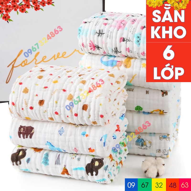 Khăn tắm xô 6 lớp siêu mềm mại siêu dày cực đẹp