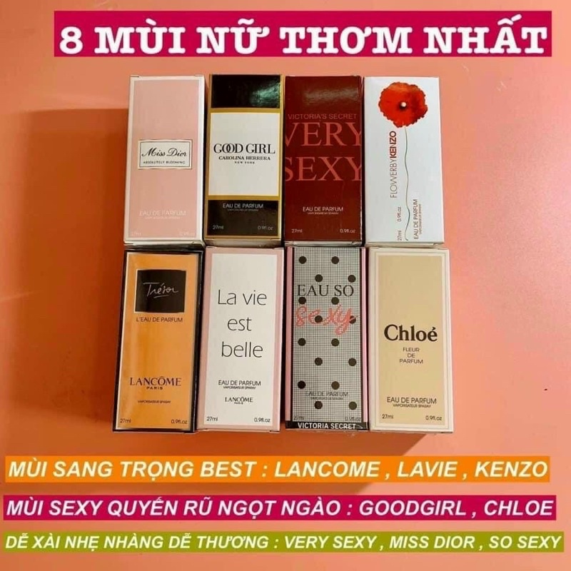 Tinh dầu nước hoa 27ml siêu thơm dai - Có hộp