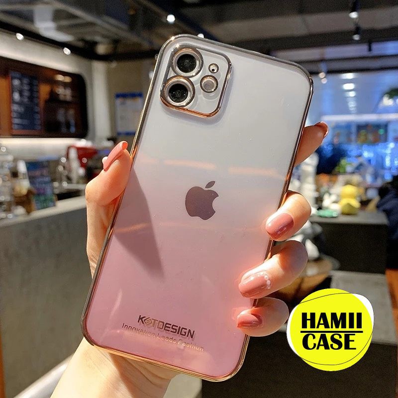 Ốp lưng KST Design trong suốt viền màu iphone x/xr/xsmax/11/11 pro/11 pro max/12 mini/12/12 pro/12 promax bảo vệ camera