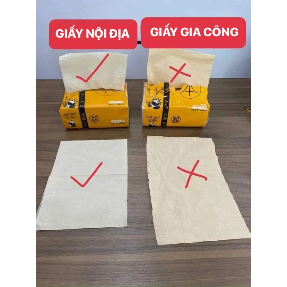 Combo 15 bịch Giấy ăn gấu trúc Sipiao loại 1 gói 300 tờ [Hàng Nội Địa Trung]