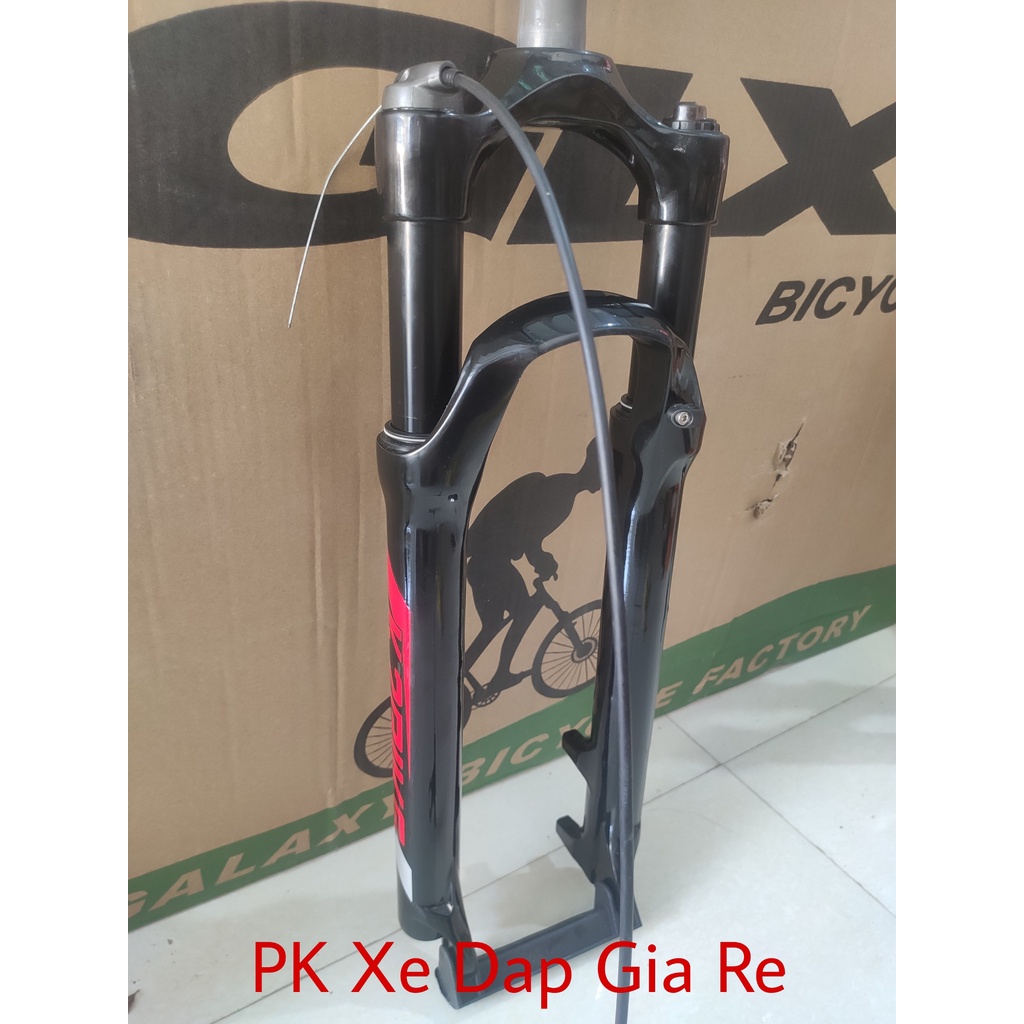 Phuộc/ Thụt nhún dầu xe đạp bánh 26 - 27.5 inch có khóa dây gắn ghi đông, Phuộc dầu xe đạp bánh 26 - 27.5 inch cao cấp