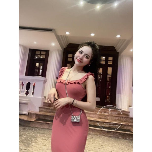 Váy 2 dây bèo ôm body