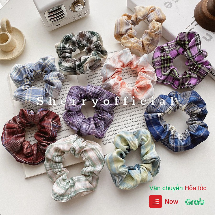 Dây buộc tóc, cột tóc scrunchies màu cổ điển dễ thương YH1727