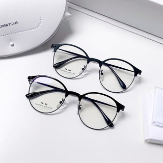 Gọng Kính Vintage Tròn Mắt Mèo Cắt Vành - 2736