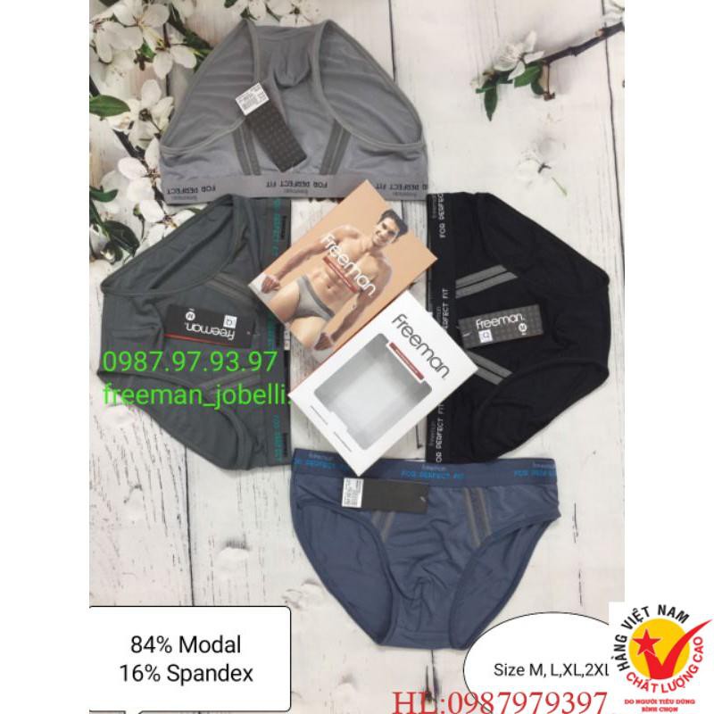 Quần xì ,quần sịp nam cao cấp Freeman BC637,hình thật + video, dòng sản phẩm cao cấp siêu mịn mát,sang chảnh