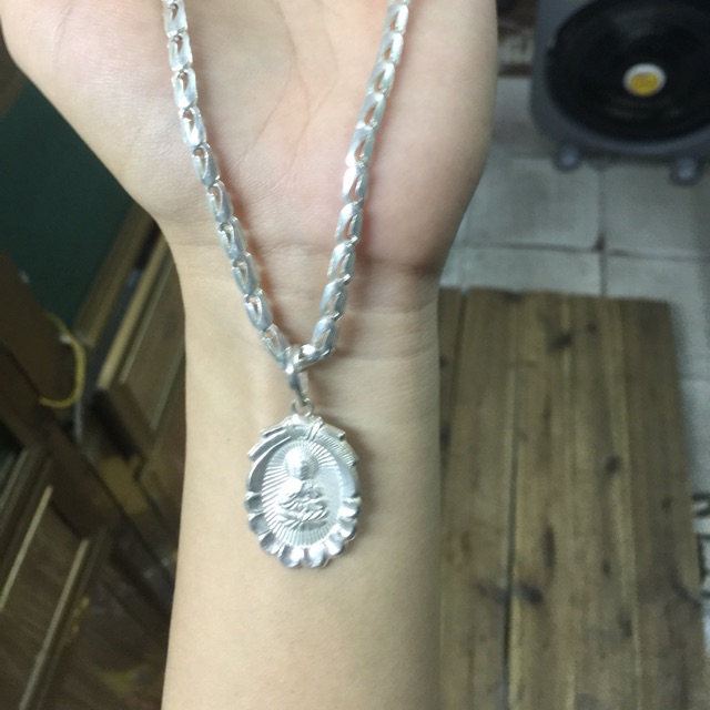 Dây chuyền bạc mặt phật