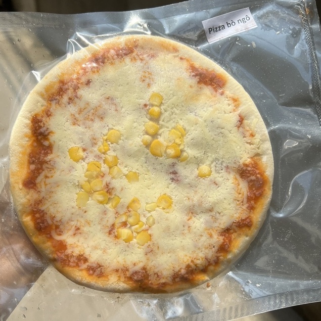 Pizza size mini 16cm làm sẵn nướng tại nhà cực nhiều phô mai- vị Thập Cẩm
