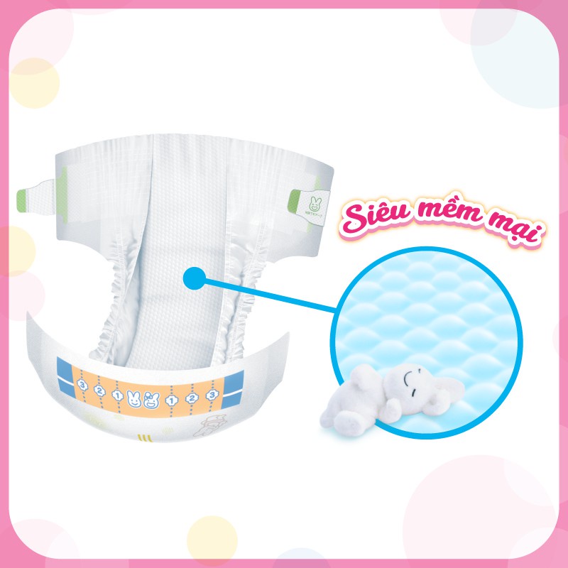 Tã dán Merries NewBorn size 90M / M64 / L64 Siêu thấm