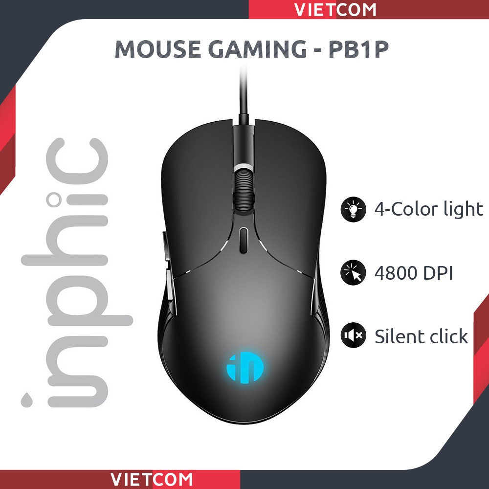 Chuột máy tính có dây inphic - Chuột Gaming inphic - Thương hiệu inphic - Model PB1P