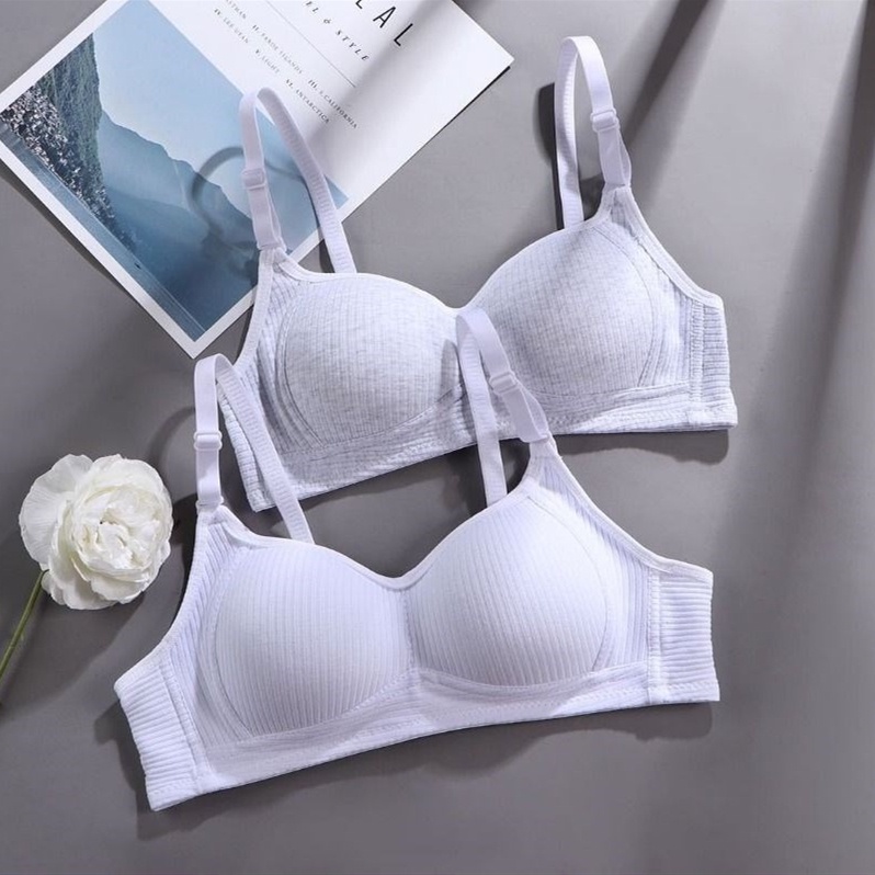 Áo lót vải cotton không đường may mềm mại màu trơn dành cho nữ
 | BigBuy360 - bigbuy360.vn