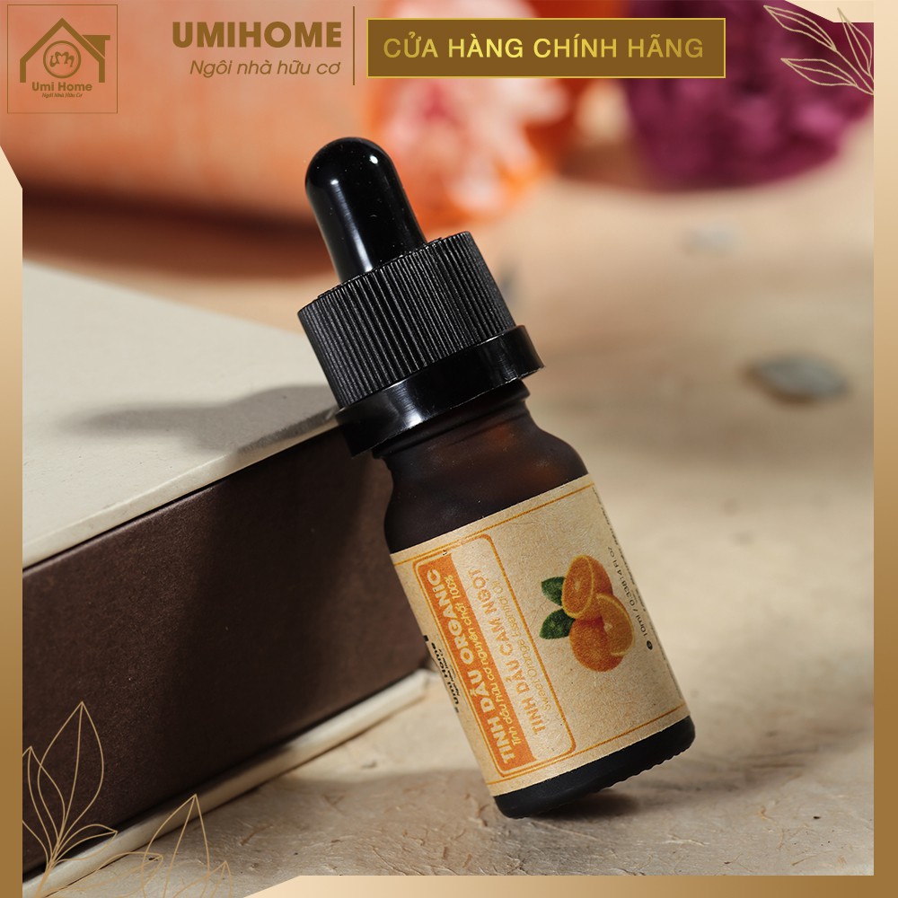 Tinh dầu Cam Ngọt thơm phòng hữu cơ UMIHOME nguyên chất 10ml - Giúp giảm stress, giúp ngủ ngon, massage thư giãn