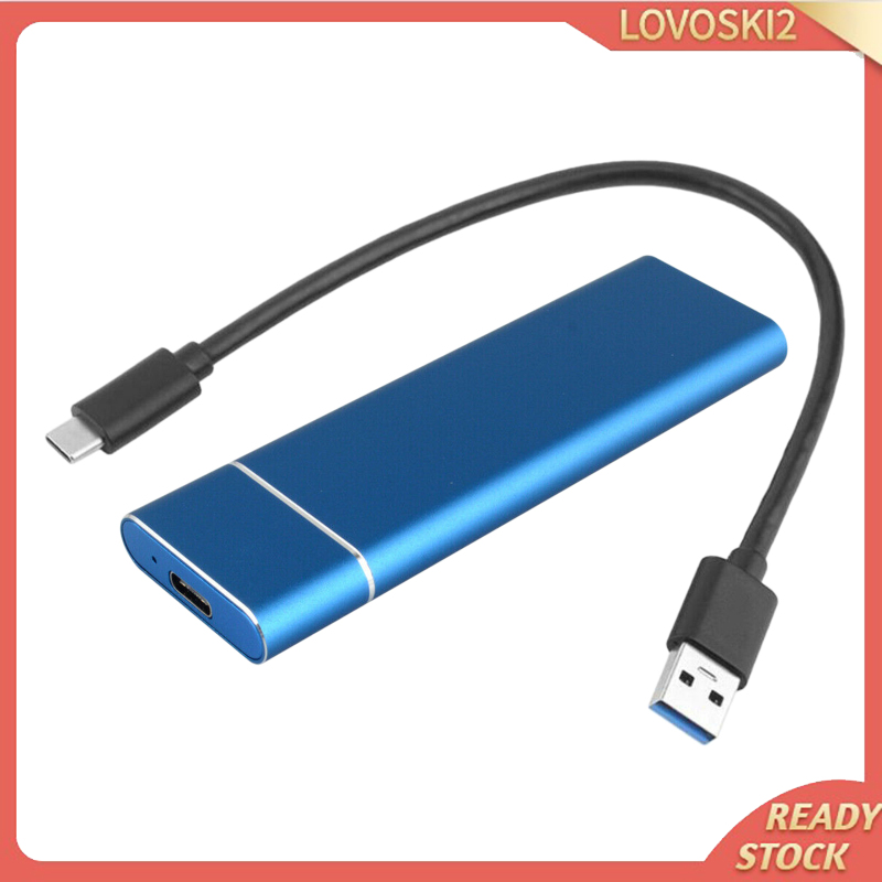 [LOVOSKI2]Aluminum Alloy Type-C 2TB M.2 NGFF SSD PCIE Portable USB 3.1 Gen 1 6Gbps External Solid State Drive Up to 1000 MB/s