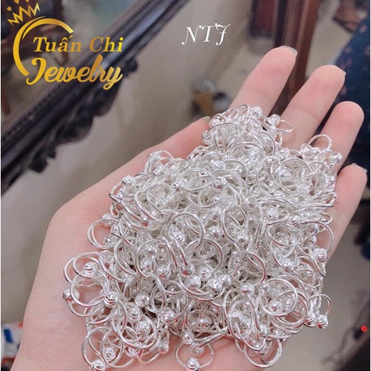 Bông Tai Bạc ⚡ FREE SHIP ⚡ Khuyên Tai Bạc Kiểu Giáng Trẻ Trung Năng Động