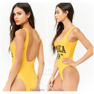 Đồ bơi in chữ Jamaica một mảnh xuất dư vnxk