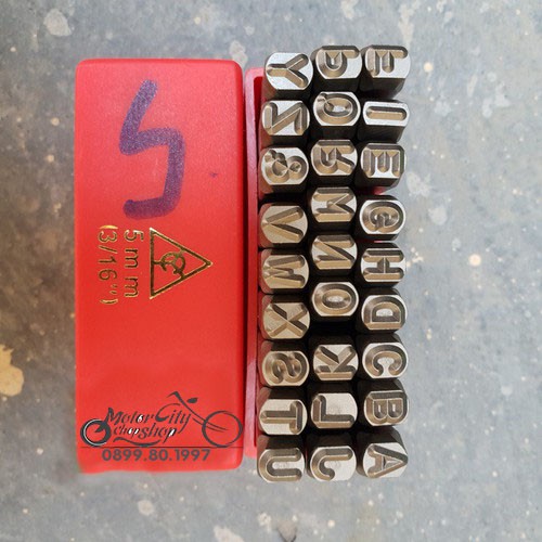Bộ Đục Chữ Và Số 5mm - Xuôi