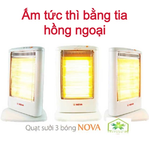 Quạt Sưởi nova - Quạt Sưởi nova Loại 2 Bóng, 3 Bóng, Sử Dụng Bóng Halogen Không Gây Khô Da, Có Lưới Bảo Vệ An Toàn