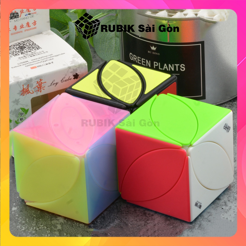 Rubik Ivy Jelly Cube Biến Thể Qiyi Rubic Thạch Lá Phong 6 mặt Maple Leaf Màu Sắc Đẹp Xoay Trơn Không Rít