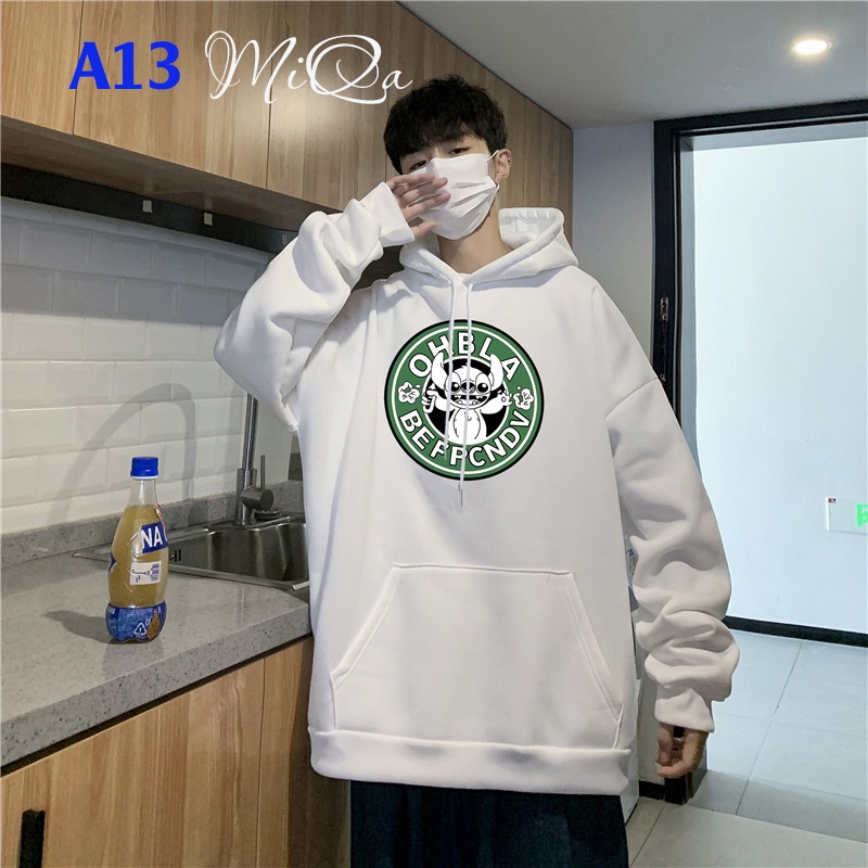 Áo Nỉ Bông Thời Trang UNISEX Hoạ Tiết Logo Stitch Cute 🍀/ HOODIE FREESIZE 💜MiQa 💜 #19 | BigBuy360 - bigbuy360.vn