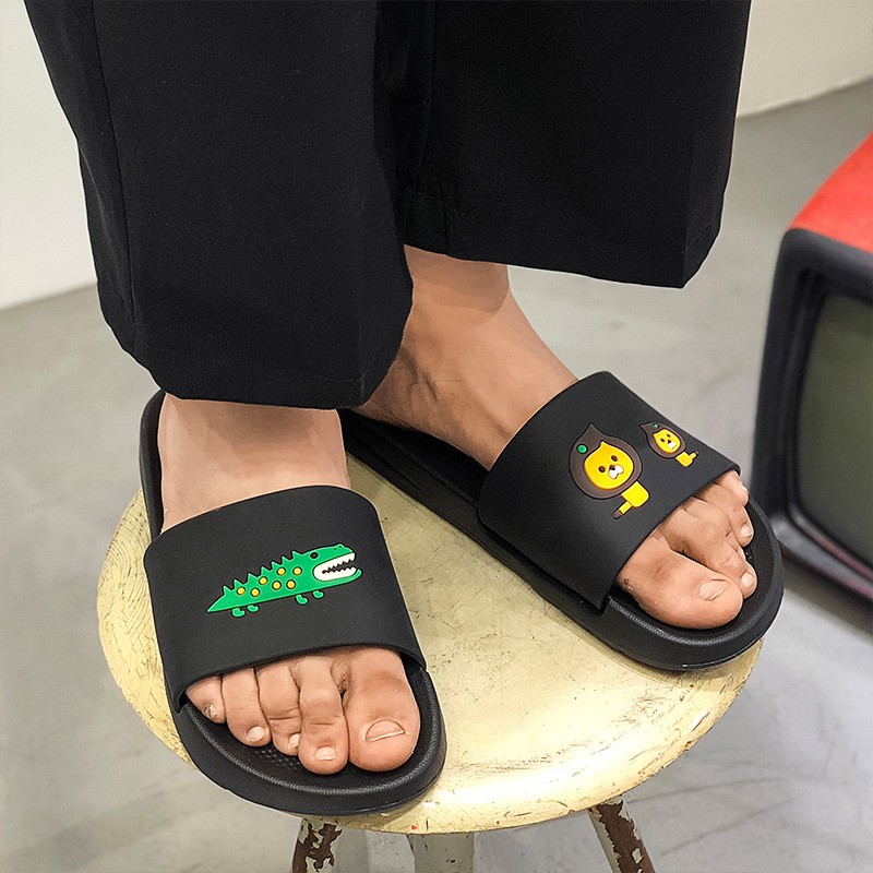 Dép Quai Ngang Chống Trượt In Họa Tiết Hoạt Hình Xinh Xắn Dành Cho Nữ Có Size 36-45 AYUER