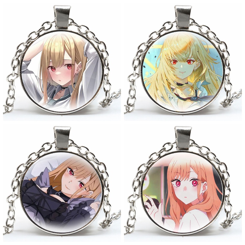 Vòng cổ Mặt Kính Hình Nhân Vật Anime My Dress Up Darling Kitagawa Marin Kuroe Shizuku Kawaii
