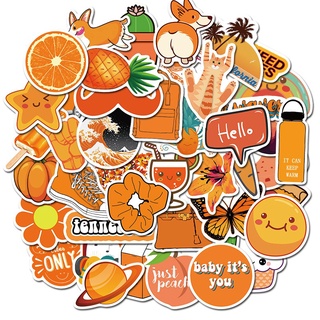 Bộ Stickers -Hình dán chủ đề màu cam