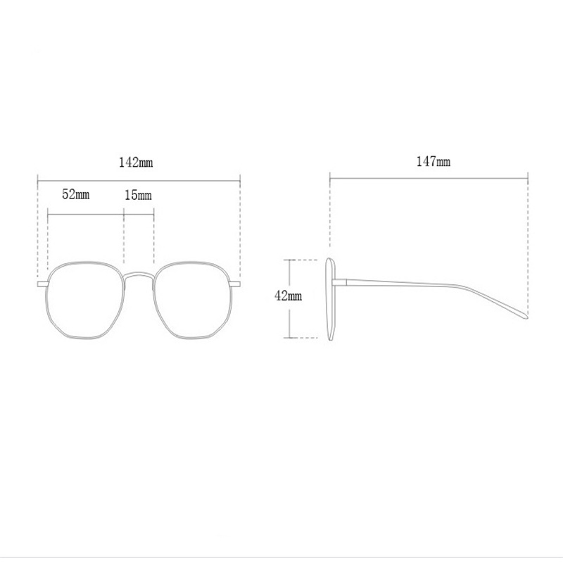 Lưng Kính Mát Gọng Vuông Nhỏ Phong Cách Hip hop Thời Trang Cho Nam Và Nữ