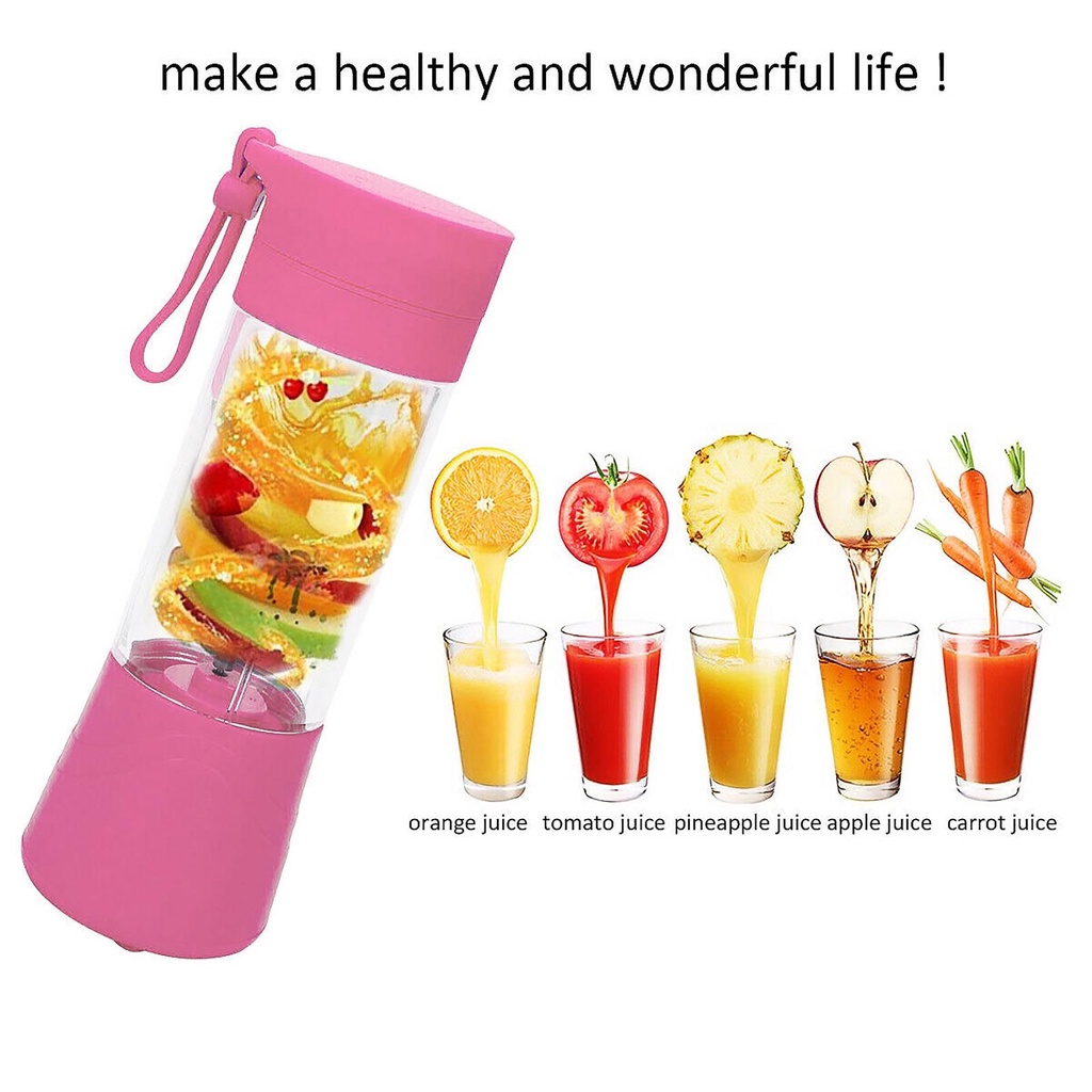[huite]380ml Portable USB Electric Fruit Juicer Smoothie Maker Shaker Bottle