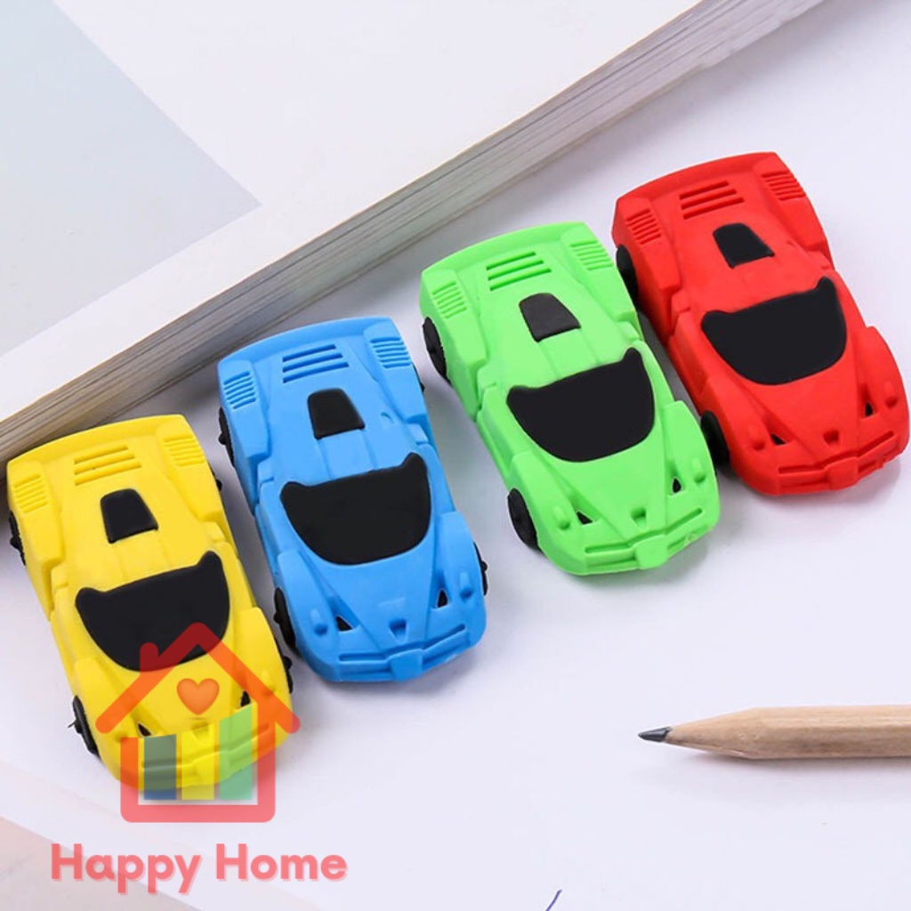 Cục tẩy, gôm hình ô tô, tẩy bút chì dễ thương cho bé Happy Home