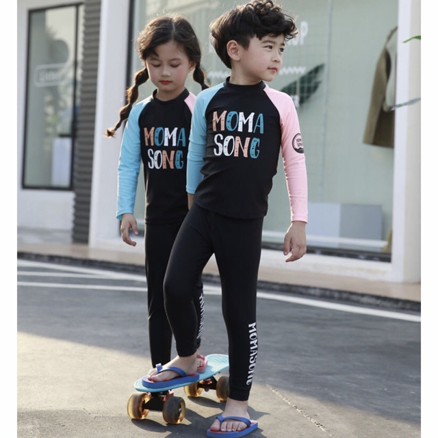 Bán lẻ quần bơi dài cho bé trai/ bé gái, quần bơi dài chống nắng 180725 hiệu Momasong, quần bơi lẻ cho bé