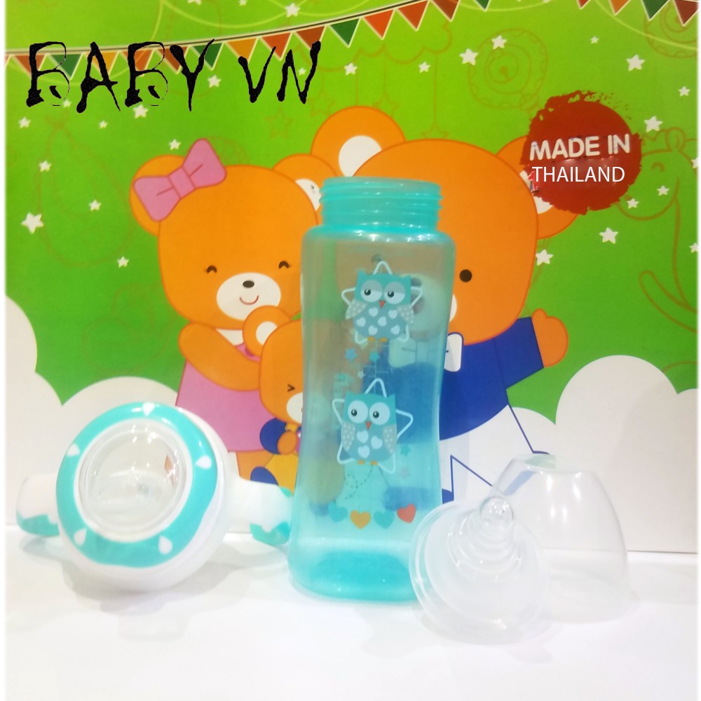 Bình nước cho bé , Bình sữa cho bé , Bình nước và sữa có quai hai núm Babyvn 360ml , HC319