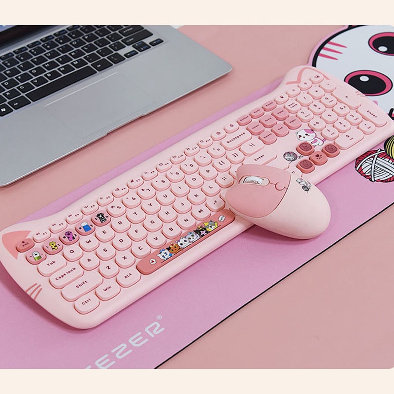 Combo bàn phím và chuột không dây Mofii Geezer phiên bản Meow PLUS cho điện thoại, máy tính bảng, máy tính laptop, PC | BigBuy360 - bigbuy360.vn