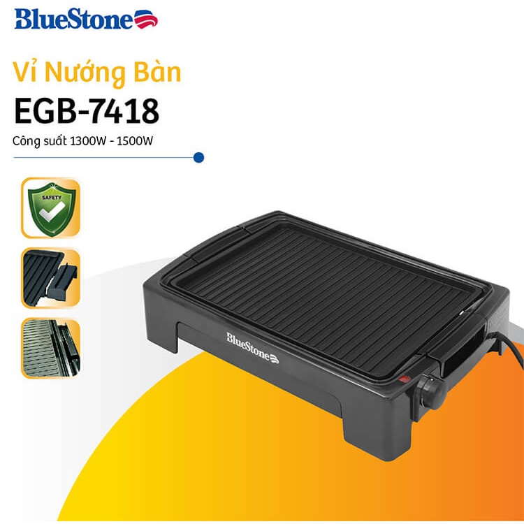 Vỉ Nướng Điện Ceramic Bluestone EGB-7418 (1500W)