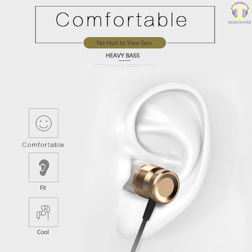 MIWO USB Type-C In-Ear Wired Metal Earphone Headset USB-C Earphone Earbuds In-line Control w/ Mic for Xiaomi 6 Note 3 MIX 2 Letv LeEco Le 2 3 Smartisan Pro Pro 2 Rose Gold