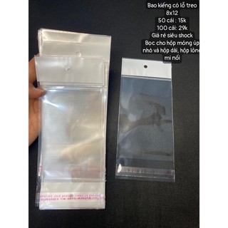 Bao kiếng/ Túi nilon (nylon) cố lỗ treo hàng Nail và lông mi nối, hộp móng úp👜👜
